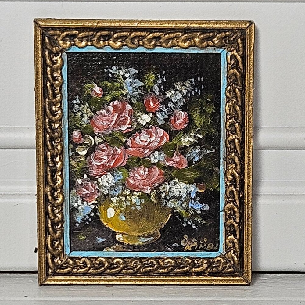 Fine Art for Dollhouse Painting by Marilyn Kimble